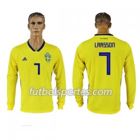 Camisetas Suecia Larsson 7 Primera Equipacion Mundial 2018 Manga Larga
